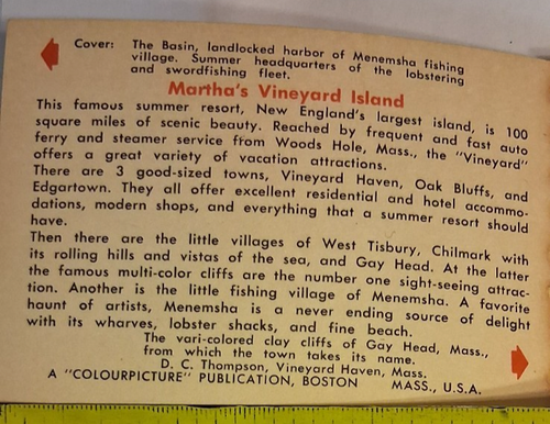 Vintage Marthas Vineyard Island Mini Bilderheft Souvenir 10 Ansichten - Bild 9 von 11