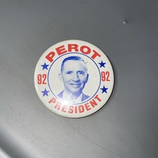 1992 Classic Ross Perot for president 3 1/2 cello campaign button