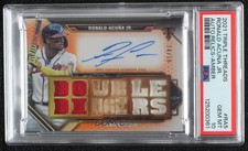 2021 Triple Threads Relics Amber 14/18 Ronald Acuna Jr PSA 10 GEM MT Auto 6fs