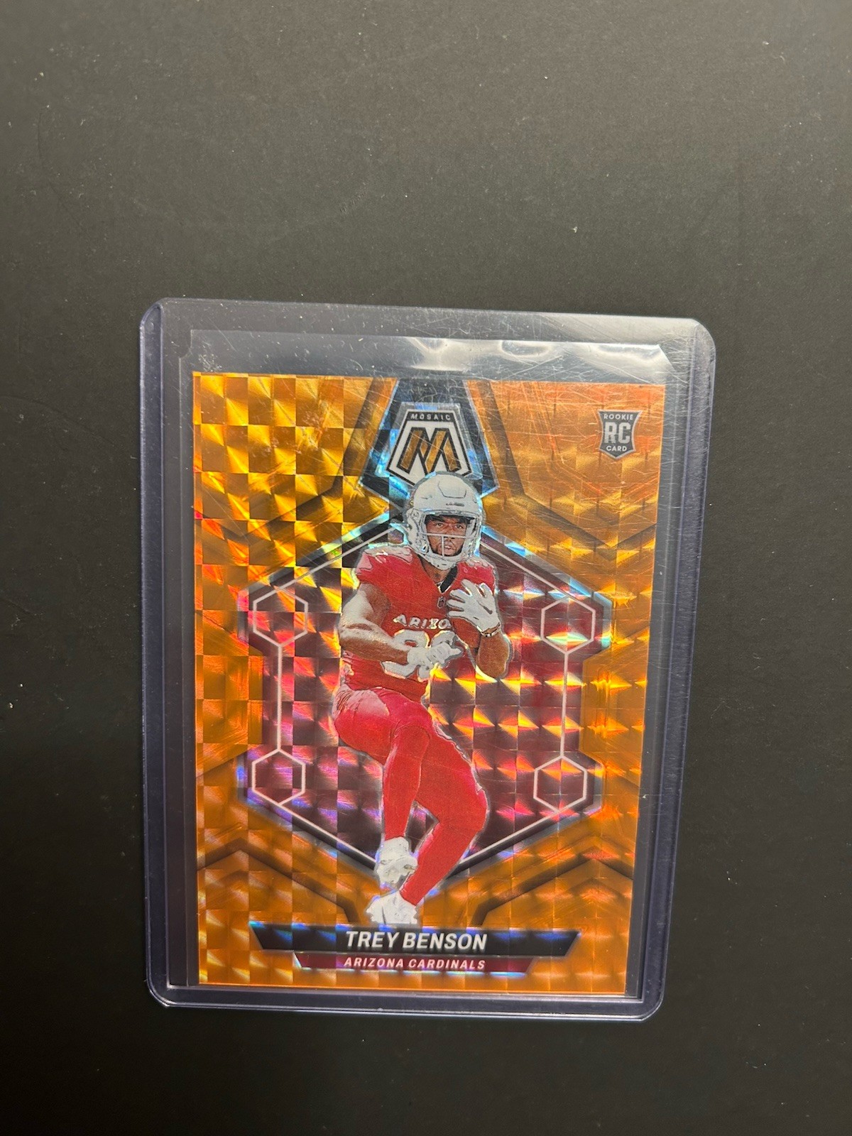 2024 Panini Mosaic - Rookies Trey Benson #360 Orange Mosaic Prizm /199 (RC)