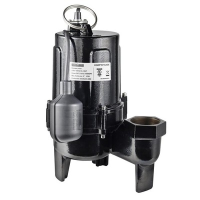 3/4 HP Sewage Pump 2 inch Discharge with Auto Float Switch, 115V 7200 GPH Cas...