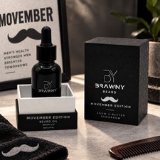 Movember Beard Oil Cedarwood & Oud 30ml Natural Hair Grooming Gift RRP £40
