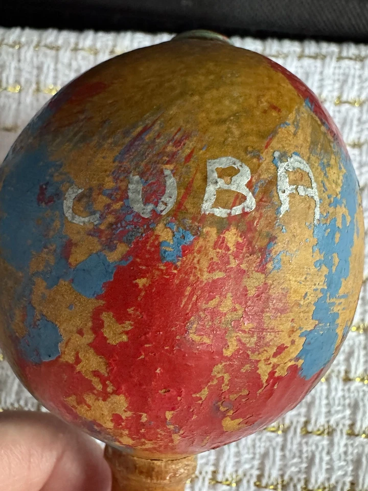 Juego De Colección De 2 Calabazas Maracas Cubanas Pintadas A Mano Foto 3 de 4