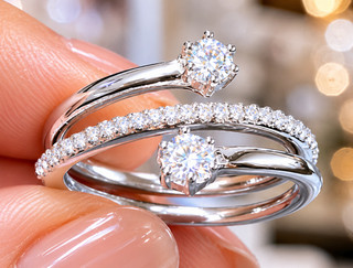 Moissanite Bypass Wrap Ring Round Cut 925 Silver Wedding Ring Size 7