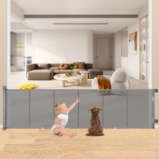 34X100  Extra Wide Retractable Baby Gate, Extra Wide Safety Kids or Pets Gate...