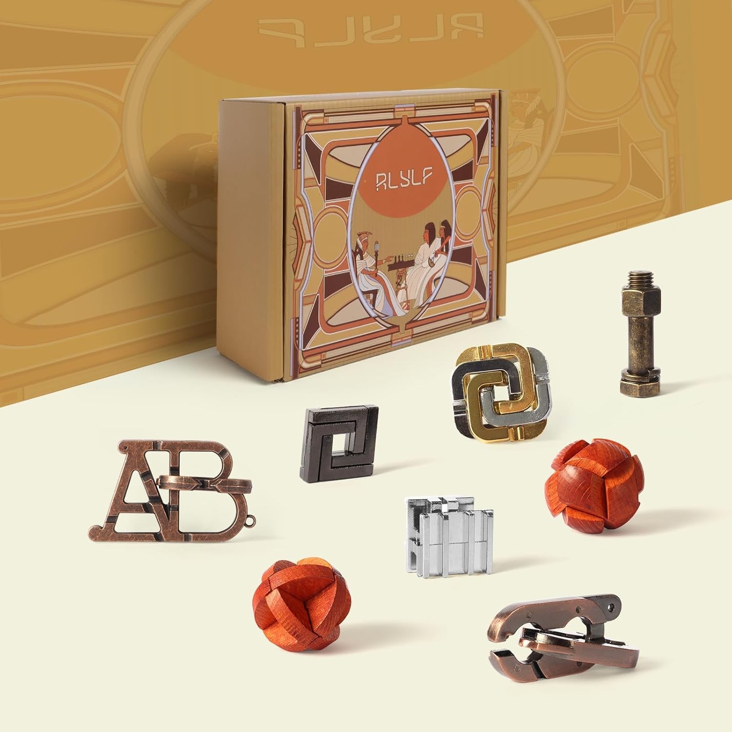 8 Pcs Brain Teaser Puzzles Favor Educational Toys Mind Ancient... 