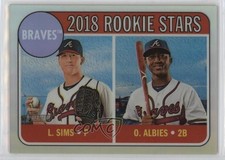 2018 Heritage Rookie Stars Chrome Refractor 443/569 Ozzie Albies Lucas Sims ni4