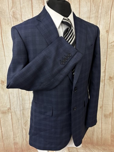 Veste de costume personnalisée Charles Tyrwhitt gilet bleu 42" super 120s laine PORTÉ UNE FOIS - Photo 2 sur 24