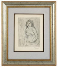 Signed Pierre-Auguste Renoir " tude pour une Baigneuse" Etching