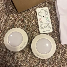 New Led Battery Operated Puck Light Two Piece Remote