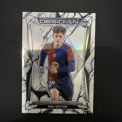 2024-25 Panini Obsidian Pau Victor RC Electric Etch Marble Flood #8/8 Barcelona