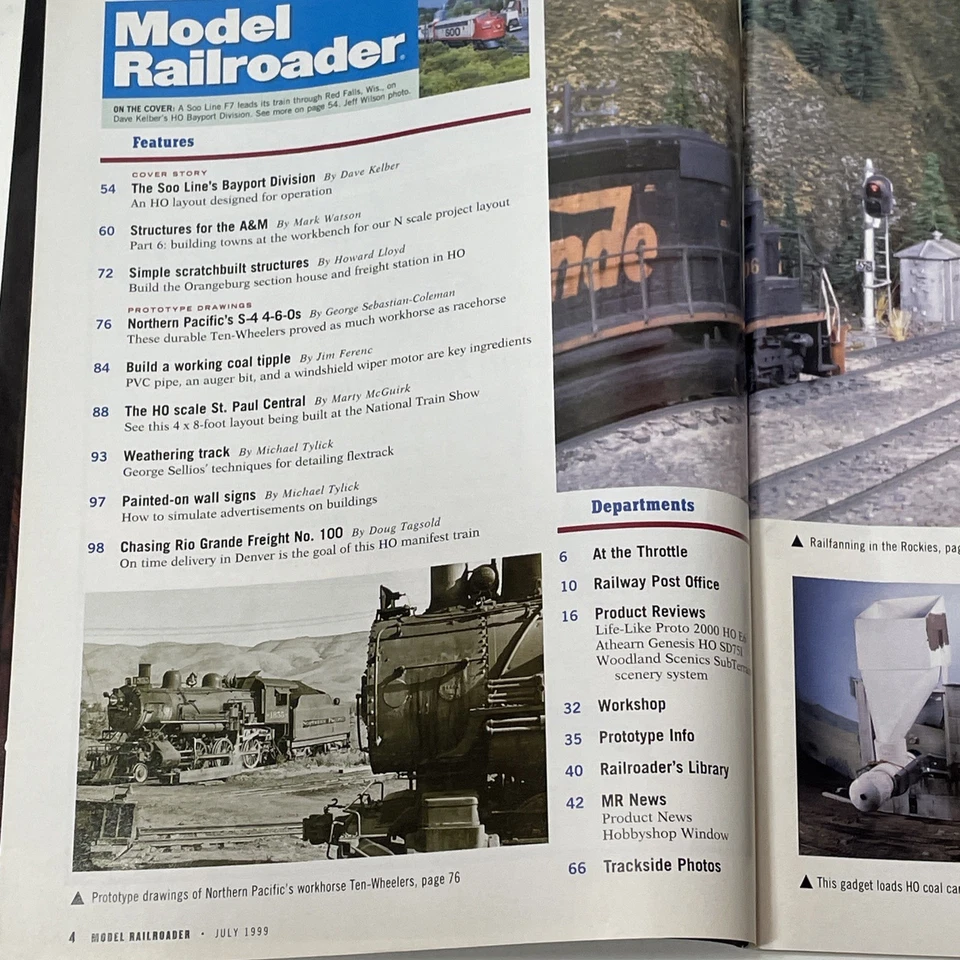 Model Railroader Magazine 6/1999 Coal Tipple Railfan Ten-Wheeler Scratchbuilt - Image 3 of 4
