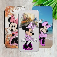 MINNIE MOUSE FLIP FOR IPHONE SAMSUNG GOOGLE AUTUMN FALL WALLET PHONE CASE COVER