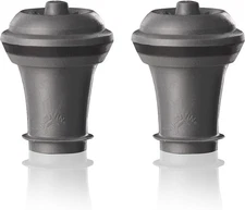 Vacu Vin Wine Saver Vacuum Stoppers - Set of 2 - Gray - 2 Stoppers, 