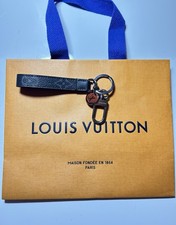 Louis Vuitton Porte Cles Key Ring Charm Dragonne M61950 Monogram Brown Auth