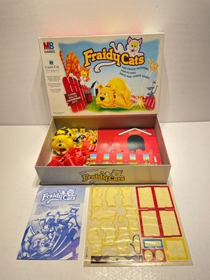 Fraidy Cats Brettspiel 1996 MB Milton Bradley 100% vollständig voll funktionsfähig