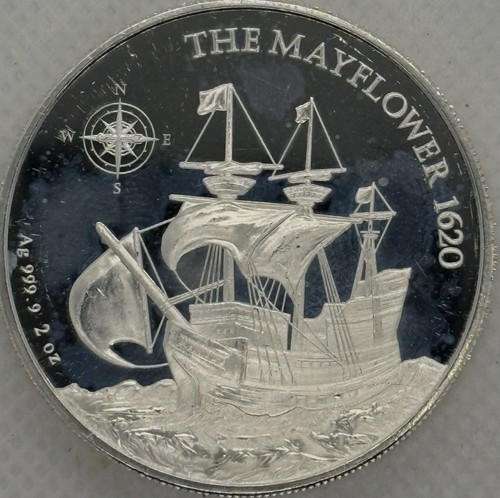 2022 Niue $5 The Mayflower 1620 2 oz Silver Coin 9999