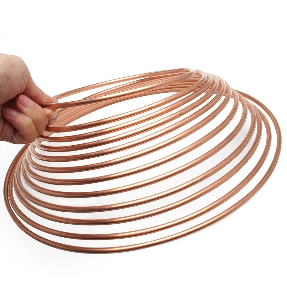 Flexible Copper Brake Pipe Hose Line 25ft Roll 3/16" Fittings Tubing Kit 16 Nuts - Image 4 of 4