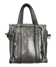 BALENCIAGA BAZAR SHOPPER Handbag Silver 513988 Men Women Used Authentic