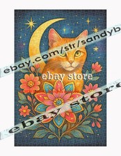 1000 piece jigsaw puzzle Night Moon Cat fantasy cat
