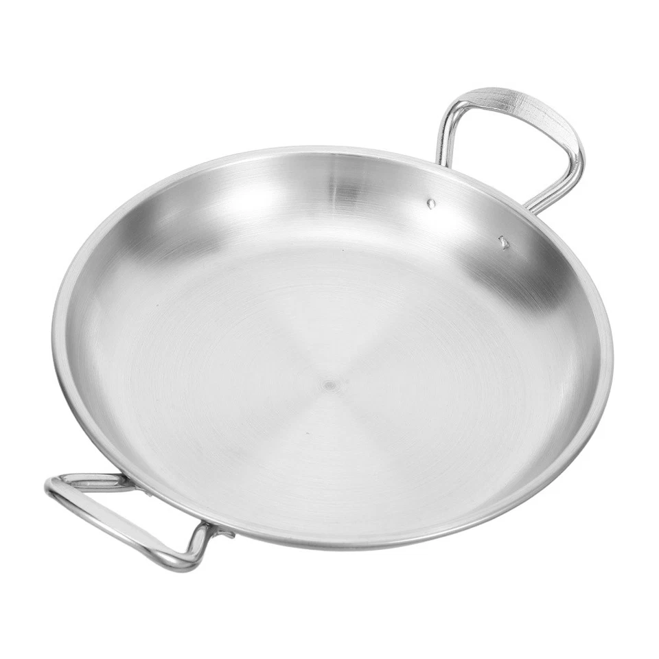  Piastra Di Acciaio Piccola Piatto Piccolo Con Manico Inossidabile - Immagine 2 di 4