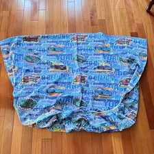 Vtg 1997 Hot Wheels Fitted Sheet Twin 39  x 76  Mattress Kids Children Nostalgia