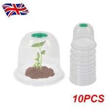 10Pack 19.2cm Garden Cloche Dome Round Humidity Plant Protector Cover