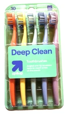 Up&Up 10 pack Deep Clean Toothbrushes Soft Nylon Bristles Change Color With Use