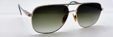 Vintage Marchon Lucas Gold Pilot Metal Sunglasses W/ NEW LENSES Japan