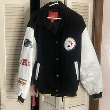  L Vintage Pittsburg Steelers 4-Time Super Bowl Champions LTD ED Mens Jacket