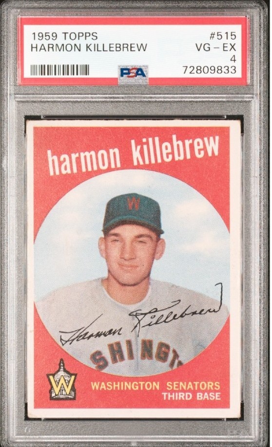 1959 Topps #515 Harmon Killebrew (HOF) PSA 4 ~ Tough High Number