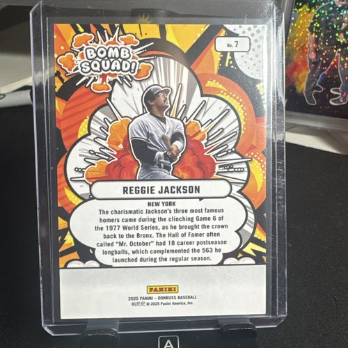Reggie Jackson 2025 Panini Donruss BOMB SQUAD GREEN XPlosion /25 SSP Yankees - Bild 4 von 4