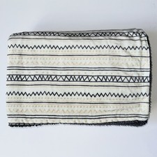 HB Hudson Baby Gray Stripes Blanket Tan White Polka Dots Triangle Zig Zag Sherpa