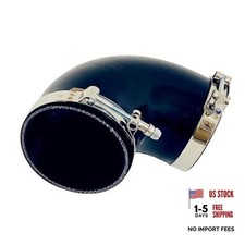 3.5 89mm ID 90 Deg Elbow Silicone Coupler ID 3.5" 89mm Black-with clamp