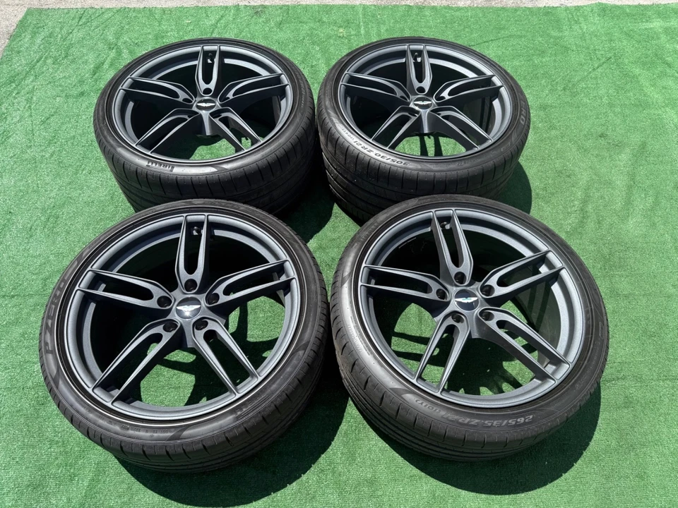 Ultra Rare Aston Martin DBS Superleggera OEM 21” Wheel & Tire Package - Image 4 of 4