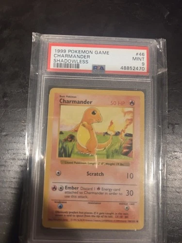 Pokemon Base Set Shadowless Charmander 46/102 PSA 9