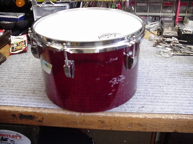 De Colección Ludwig Vistalite Concierto Tom Tambor 8"X12" Acrílico Rojo Años 70 Foto 2 de 4