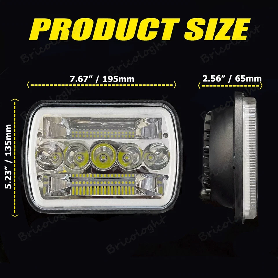 LED Headlights For International Harvester 5600i 9400i 9900I 4700 4800 7300 8200 - Image 2 of 4