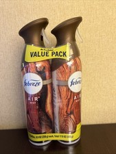2x Febreze Air Mist Wood Amber Oud Cedar Air Freshener Spray 8.8 oz.  Dual Pack