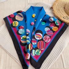    NEW   88 Kate Spade   New York   Marble   Blue  Silk Square Scarf