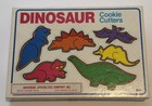 Vintage 1985 Dinosaur Metal Cookie Cutters Complete In Original Box made in USA — photo 1