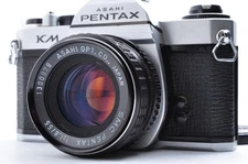 Pentax KM SLR 35mm Film Camera SMC 55mm F/1.8 Lens Cap Exc+5 From Japan #6434