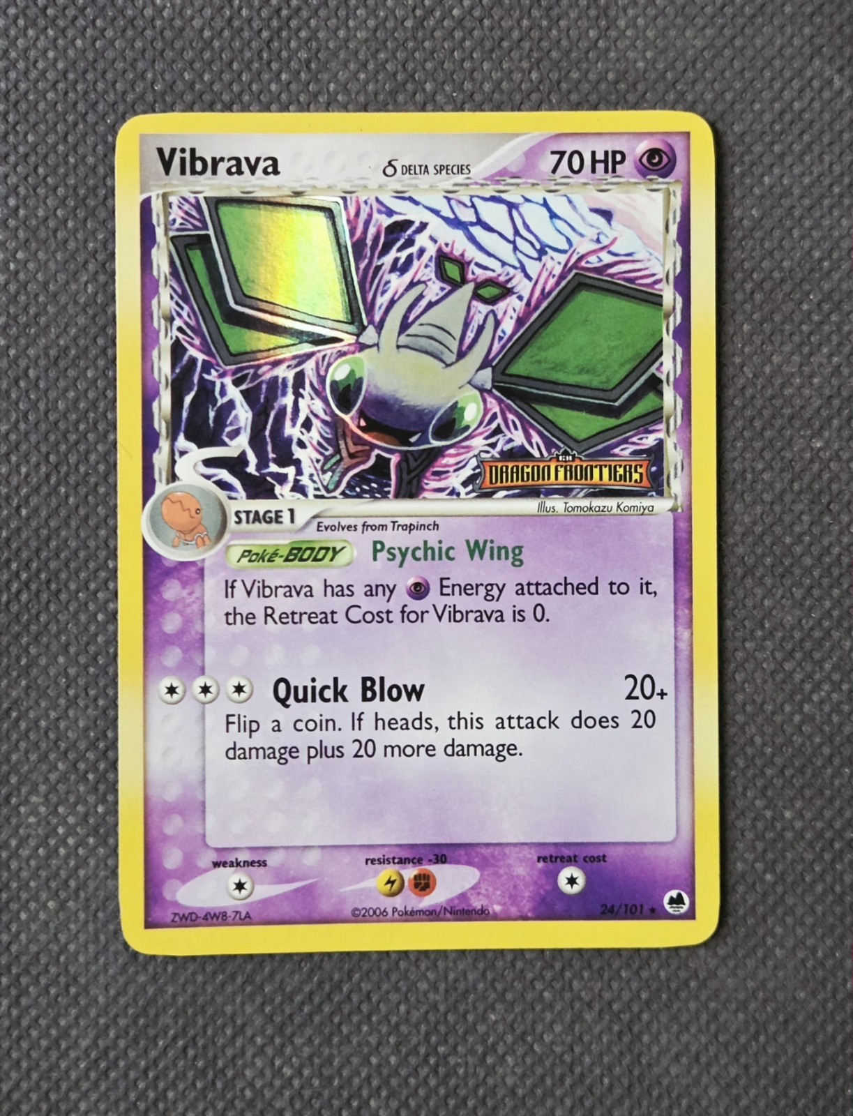 Vibrava (Delta Species) 24/101 Reverse Holo Stamped (2006) EX Dragon Frontiers