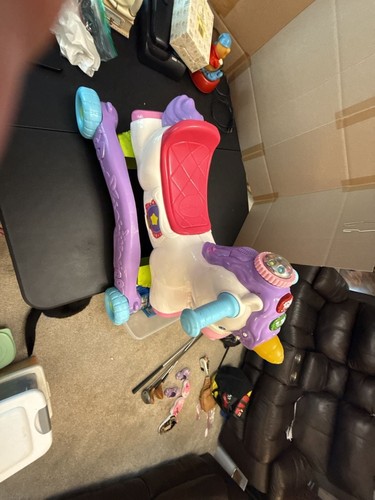VTech Grow & Ride Unicorn for Infants & Toddlers, Rocker to Rider Toy with Spin
