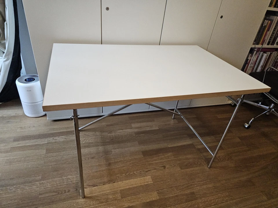 Eiermann 2 Lambert Tisch Schreibtisch mit Kabelkanal höhenverstellbar Chrom 120