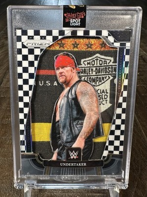 1/1 WWE UNDERTAKER Custom Relic Art Card One-Off Harley Davidson Checkerboard