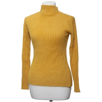 Qed London, Rollkragenpullover, Größe: S, Gelb, Polyester, Einfarbig, Damen #aPE