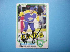 1981/82 O-PEE-CHEE NHL HOCKEY CARD #142 CHARLIE SIMMER EX/NM AUTO AUTOGRAPH OPC