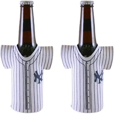New York Yankees 2-Pack White Jersey Design Bottle Neoprene Beverage...