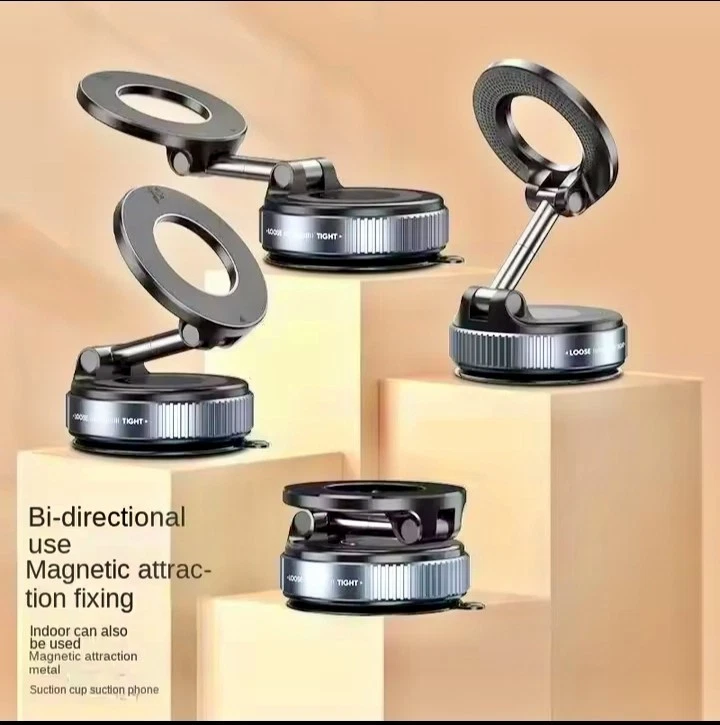 Magnetic Car Phone Holder – 360° Foldable Suction Cup Stand for iPhone... - Image 2 of 4